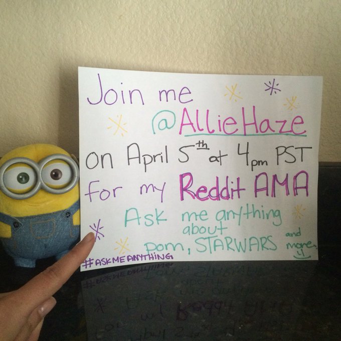 Don't forget April 5th 4pm PST it's @reddit_AMA - let's have some fun #rt #letsplay #minion #RT https://t<a class="tags" target="_blank" title="On Twitter" href="/?out=eyJ0eXAiOiJKV1QiLCJhbGciOiJIUzUxMiJ9.eyJpYXQiOjE3MjA4NTAxNjYsImlzcyI6InR3cG9ybnN0YXJzLmNvbSIsIm5iZiI6MTcyMDg1MDE2NiwiZXhwIjoxNzUyMzg2MTY2LCJyZWRpcmVjdF91cmwiOiJodHRwczovL3R3aXR0ZXIuY29tL3JlZGRpdF9BTUEifQ.ztmoK-sOgYQGzOSMoqVpKc6V7H4imBOztyeM9WpY1P0-sZBs0jVc8jIqbK9GJCVuqSocF3T8UUQ5rT5Hgtymqg">@reddit_AMA</a><a href="/tag/letsplay"class="tags"><span>#letsplay</span></a><a href="/tag/rt"class="tags"><span>#rt</span></a><a href="/tag/minion"class="tags"><span>#minion</span></a>