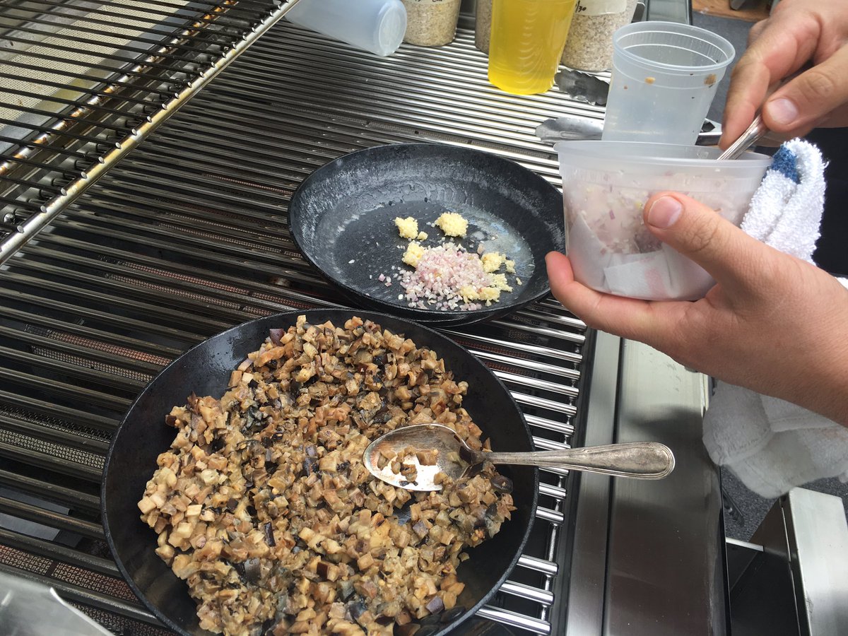 eatSTK's tweet photo. Chef Robert Liberato prepping for The Pig & Anchor BBQ hosted by @GuyFieri #PBFW #STKOUT https://t.co/muhCRADSXC