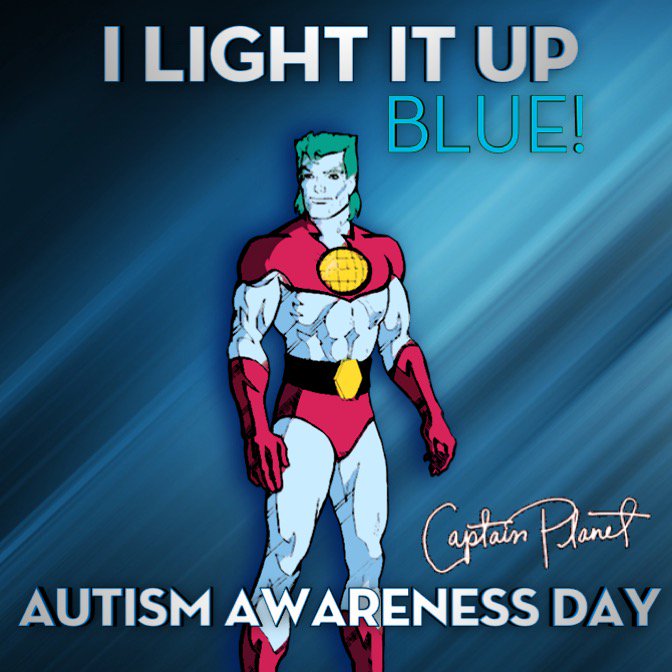 CaptainPlanet's tweet photo. Join me to support @autismspeaks and #LIUB for autism awareness! The Power Is Yours! https://t.co/Fcxetsf4Mk