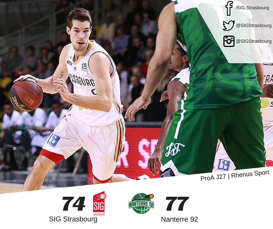 sigstrasbourg's tweet photo. Défaite de la @sigstrasbourg face à @Nanterre92 #ProA #SIGJSF https://t.co/BNRF9p0wAL