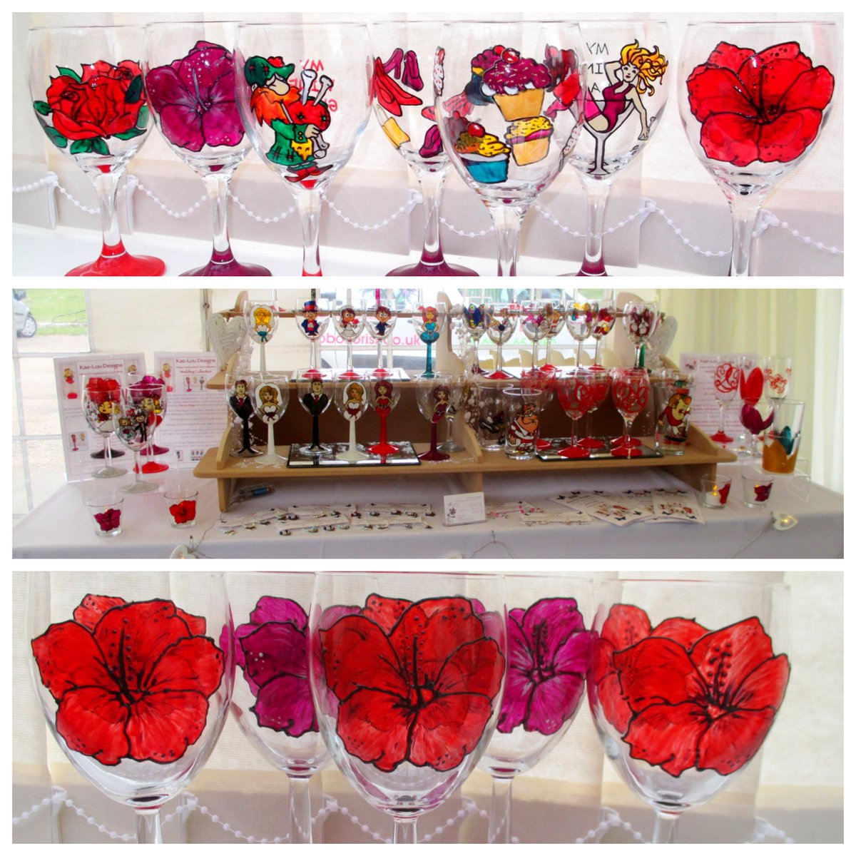 #handpaintedglasses #craft #artisan #handmade #wine #bespokegift #flower #wineglass #glassware
