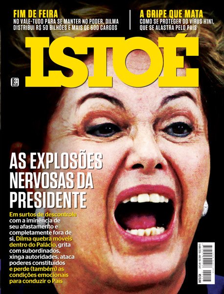 JotaInfo's tweet photo. IstoÉ disse que Dilma está "fora de si" e "se entope de calmante". AGU pede inquérito: https://t.co/pOeuZ6gcfp https://t.co/b3pD33slbe