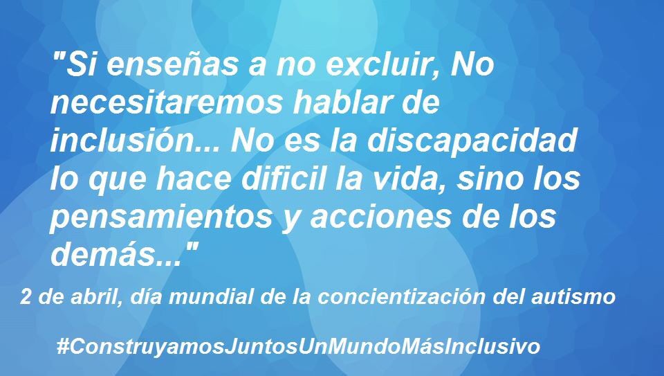 intAR21's tweet photo. 2 de abril, día mundial de la concientización del autismo. #ConstruyamosJuntosUnMundoMásInclusivo https://t.co/Ulof4kbvjj