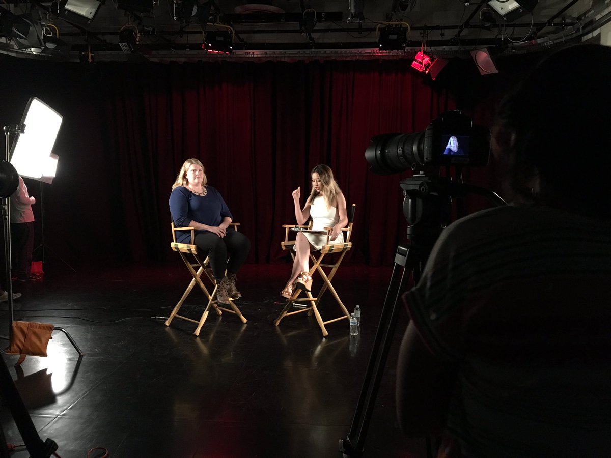 OCCShorts's tweet photo. @abbeyfern interviewing @ConnieBran producer of #righttorow #occshorts2016 @nbff #nbff #filmfestival https://t.co/Mo6W7JQAKd