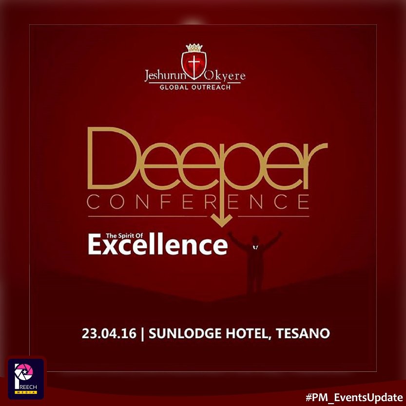 PreechMedia's tweet image. #JOGO
#DeeperConference
#TheSpiritOfExcellence 
#24thApril2016.
#SunlightHotelTesano
#PM_EventsUpdate