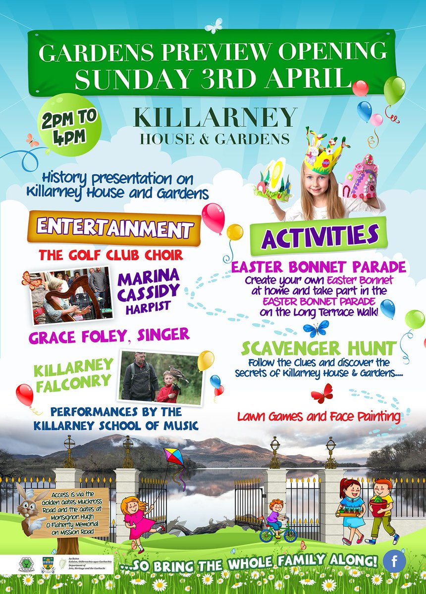 GFX Design Studio (@gfxdesignstudio) on Twitter photo Don't forget #Killarney House & Gardens preview opening tomorrow. Music, #history , Kids Activities #lovekillarney Don't forget #Killarney House & Gardens preview opening tomorrow. Music, #history , Kids Activities #lovekillarney