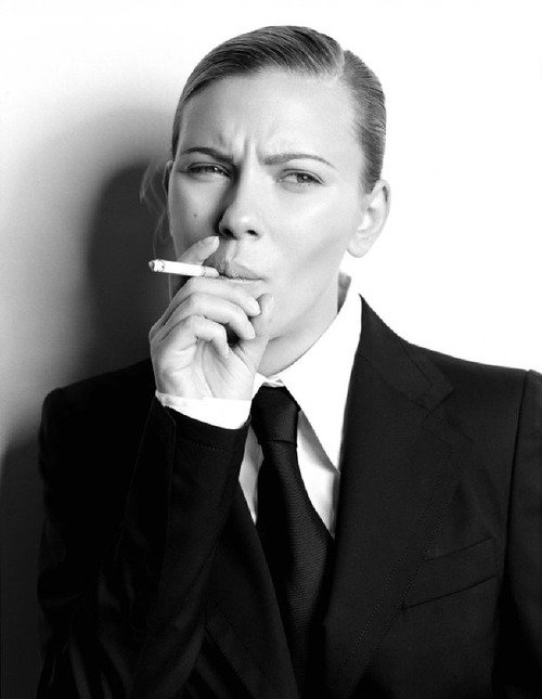 GallagherWitt's tweet photo. @amergina @MeganErickson_ @SantinoHassell How about some suited Scarlett Johansson? #SuitsSaturday https://t.co/gcLlho11eL