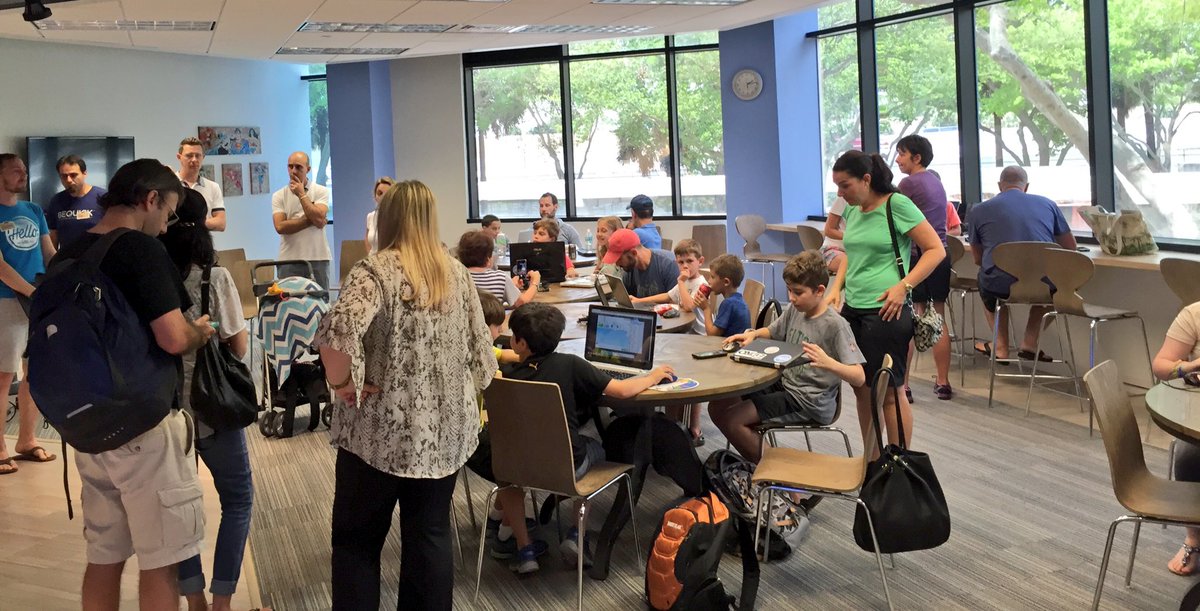TechHubFL's tweet photo. The @PBGDojo Team held another great program at @Hello_Labs today! #PalmBeachTech https://t.co/f8EJTkVj0G