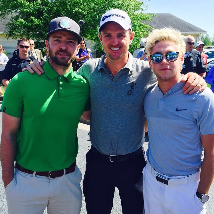 Great day with @NiallOfficial @jtimberlake at Augusta meeting all the @DriveChipPutt finalists @TheMasters