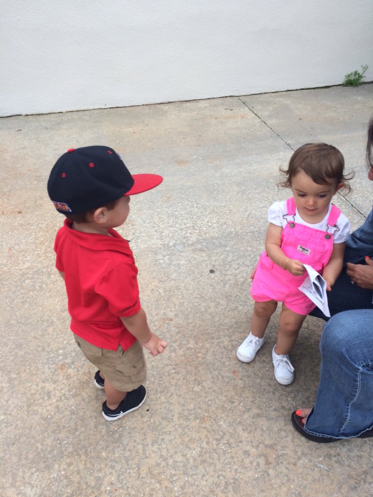 tylerbarnett08's tweet image. So Brooks met a girl at the game today... #rallykid #noteven2 #toddlertalk