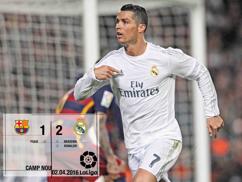 realmadrid's tweet photo. Buenos días ¡Descárgate el fondo de pantalla de la victoria ante el Barcelona!💻

https://t.co/qa7aTyd1rg

#RMClasico https://t.co/LfvFqObB7Y