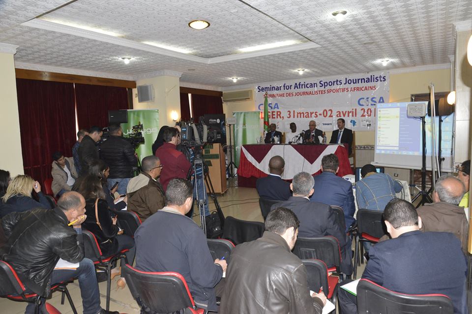 Cisaconvention's tweet photo. Le séminaire des journalistes sportifs africains s’est ouvert samedi à Alger, en marge de la 10e édition de  CISA https://t.co/VlhhKzLcCT