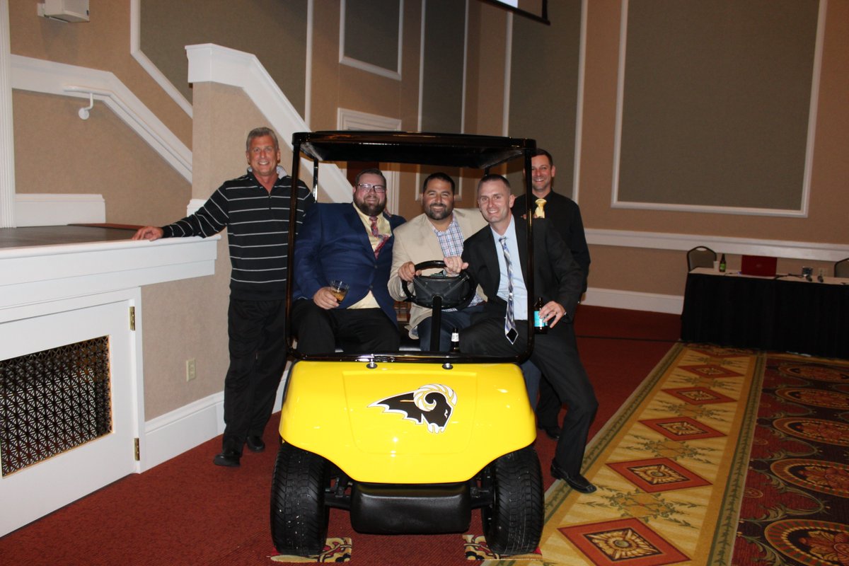 terrace_hillsgc's tweet photo. Brett Kiester Won the golf cart last night at the Black and Gold Gala. Enjoy the cart Brett! #SEPolkRams https://t.co/Sfkd2VLaGB