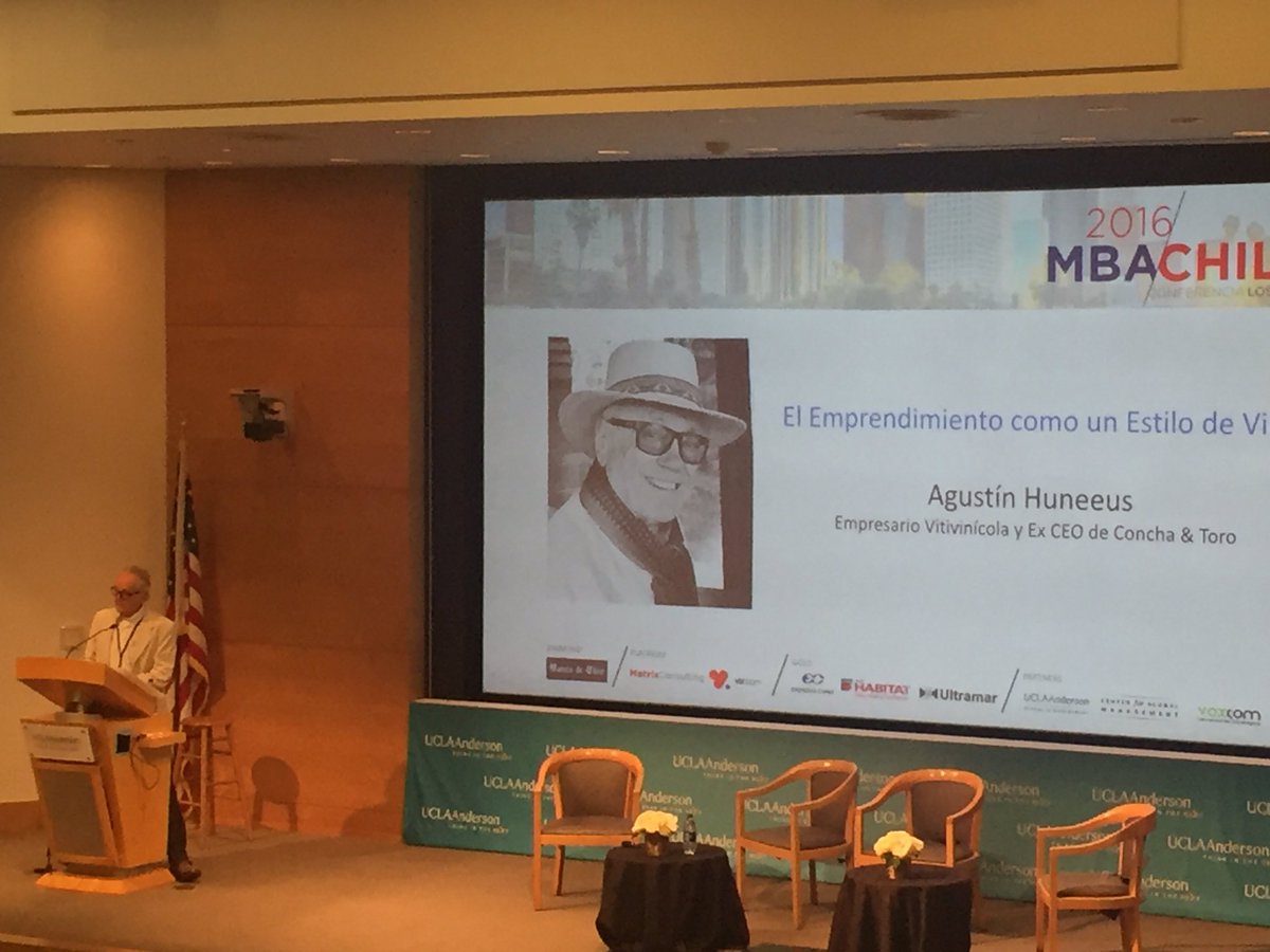 El emprendimiento como un estilo de vida con Agustín Huneeus en #mbachile2016