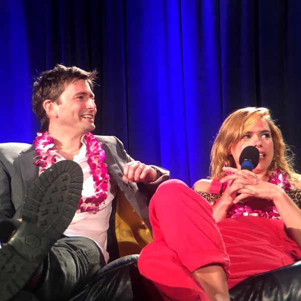 David Tennant and Billie Piper at their Wizard World Comic Con St. Louis panel 