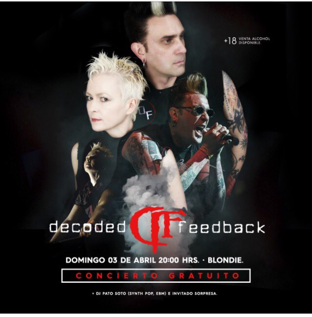 blondieclub's tweet photo. Sorpresa: maรฑana show #Gratis de #DecodedFeedback, si GRATIS RT https://t.co/VITdfV8Wwg
