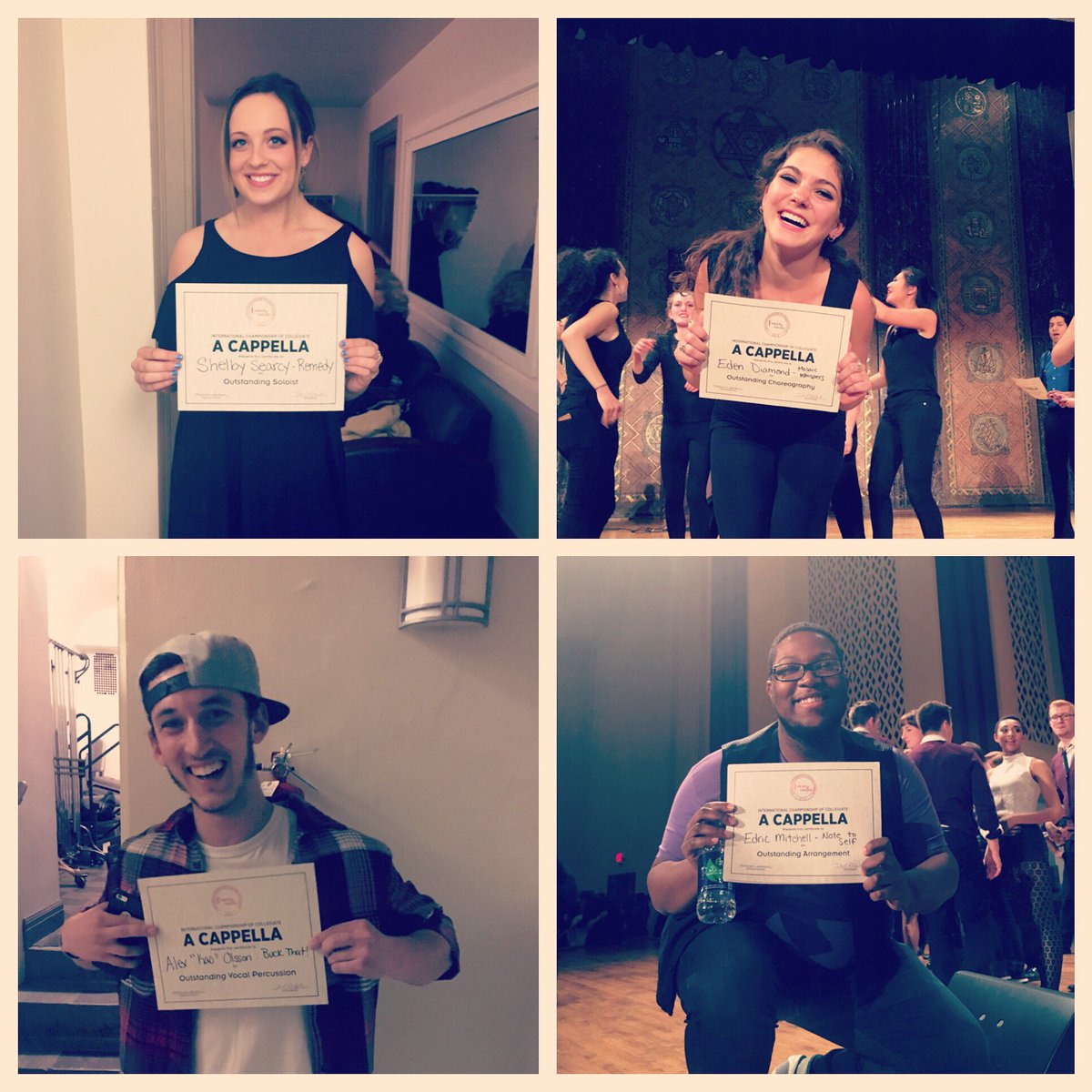 leahalrutzVV's tweet photo. Congrats to @RemedyAca @MosaicWhispers @BSUNoteToSelf @OSUBuckThat on your special awards! #ICCA https://t.co/B6onv7dZa6