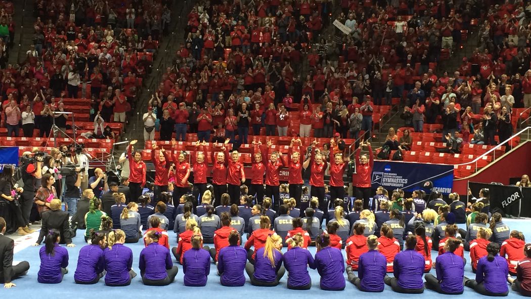 BeehiveSportsUT's tweet photo. Utah Gymnastics Wins the Salt Lake Regional https://t.co/kVAhN6aooB https://t.co/HQk8PNdaHu
