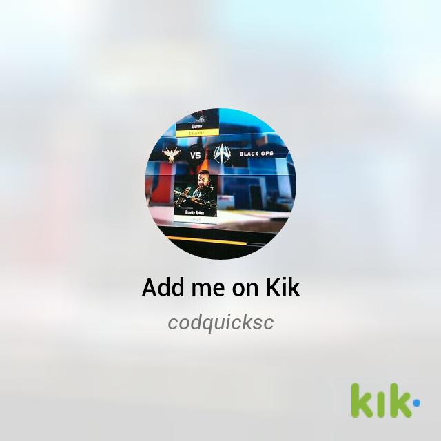 Codraygun234's tweet image. Hey! I'm on #Kik - my username is 'codquicksc' kik.me/codquicksc