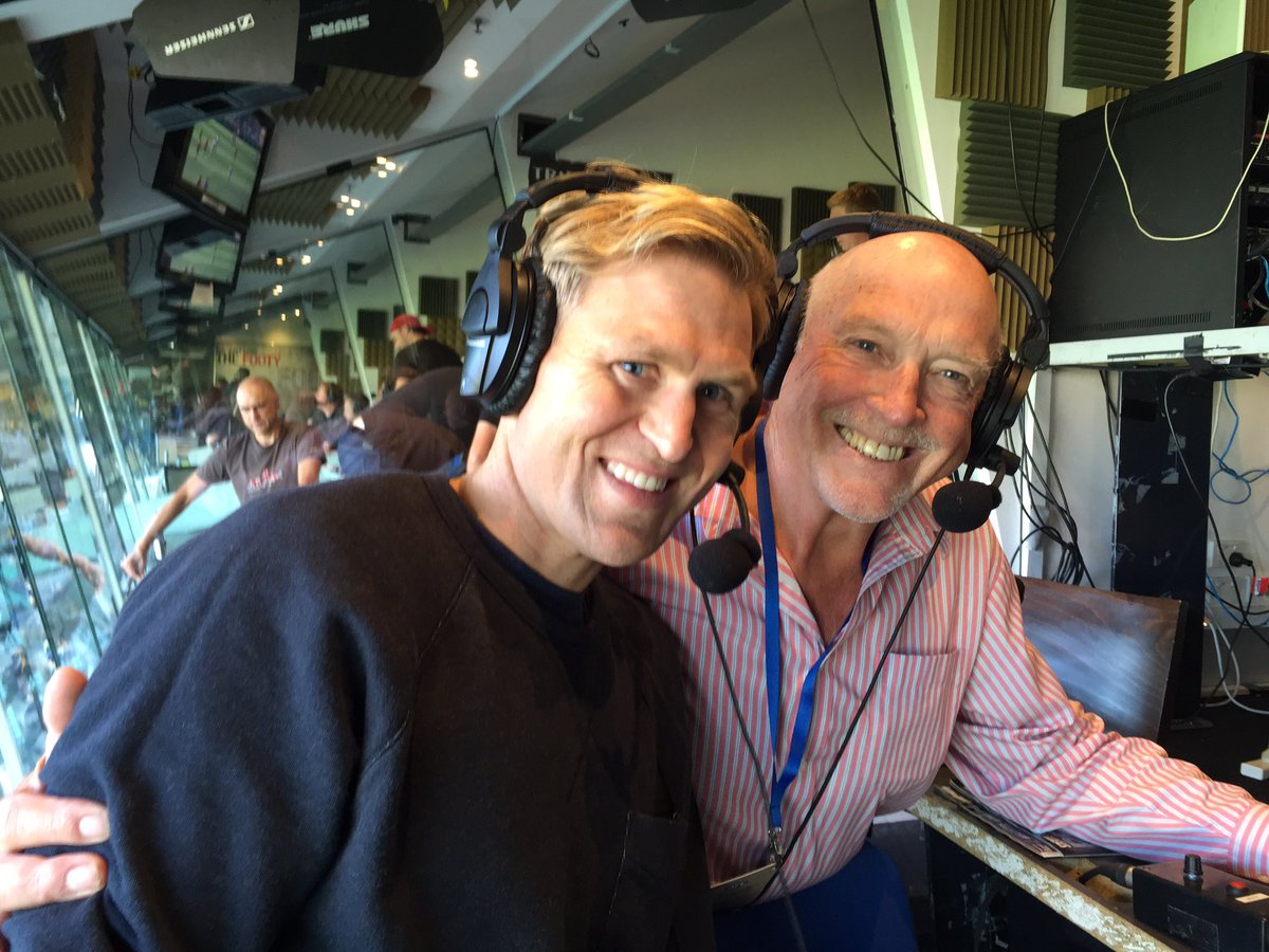 Career highlight calling a game with this man! @aflliveradio #AFLHawksEagles