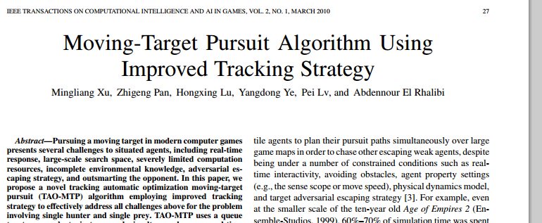 Graham_Kendall's tweet image. buff.ly/1qlQ0T8 #MovingTarget #Pursuit #TrackingStrategy  #CI #AI #Games