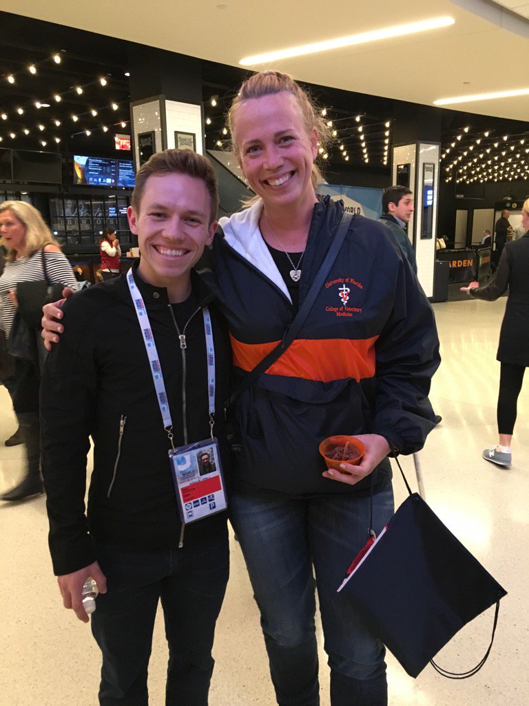 How great to run into Grant Hoschstein - so gracious on and off the ice! #worlds2016