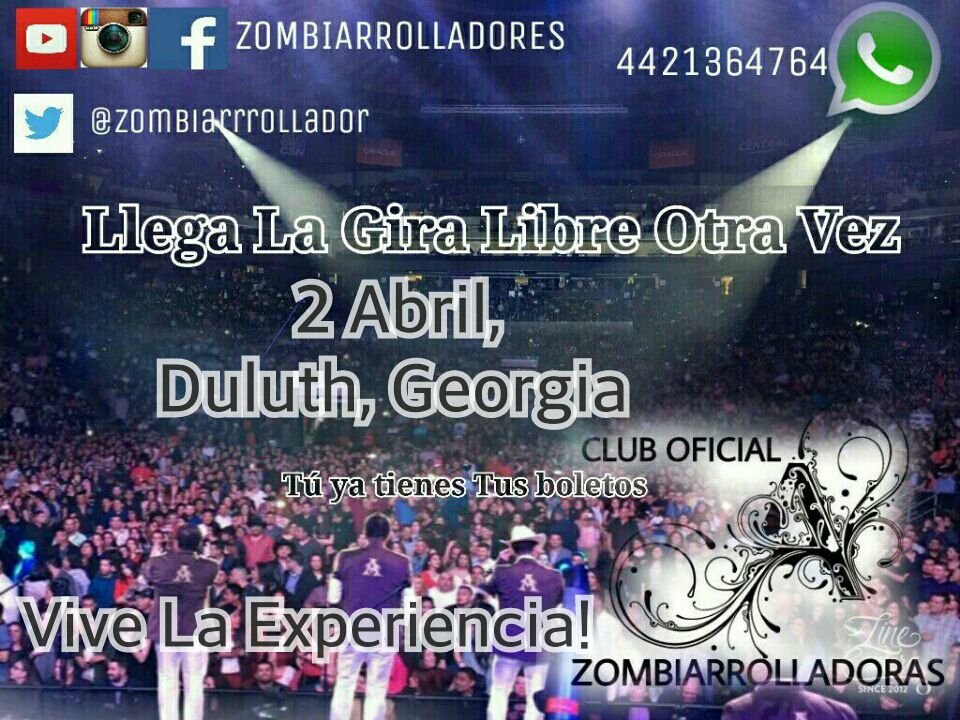 IselaTorresABL8's tweet photo. Llega a Dulth la Gira #LibreOtraVez éxito para la Banda @Arrolladora @zombis_suc_leon @MIGUELCOBAS @j_medina37 https://t.co/IQocsPiEzO