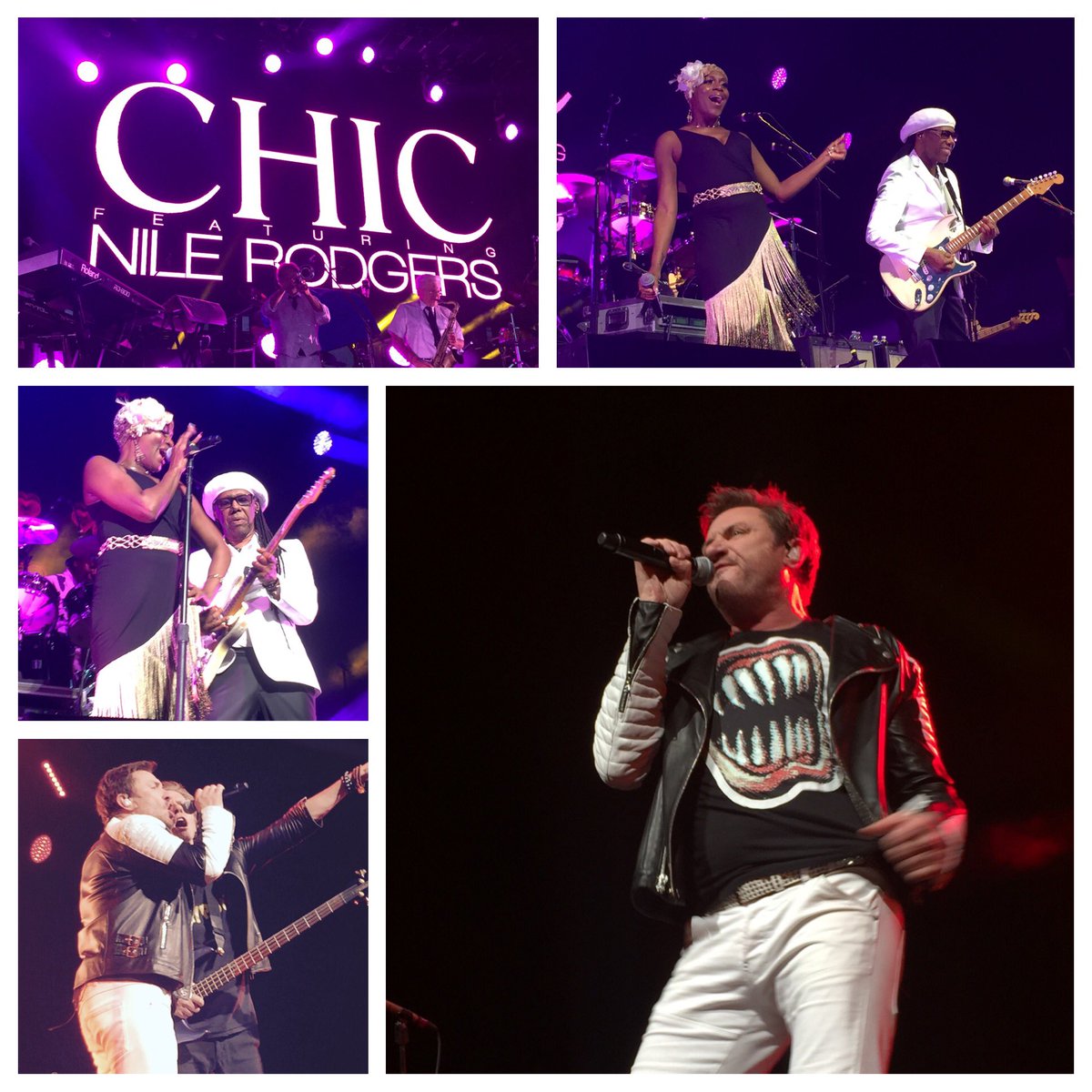 LiveNationFL's tweet photo. .@duranduran and #Chic ft. @nilerodgers are killing it tonight in #Tampa! #PaperGodsTour ❤️🙌🎶 https://t.co/ZqWoPxFFgD