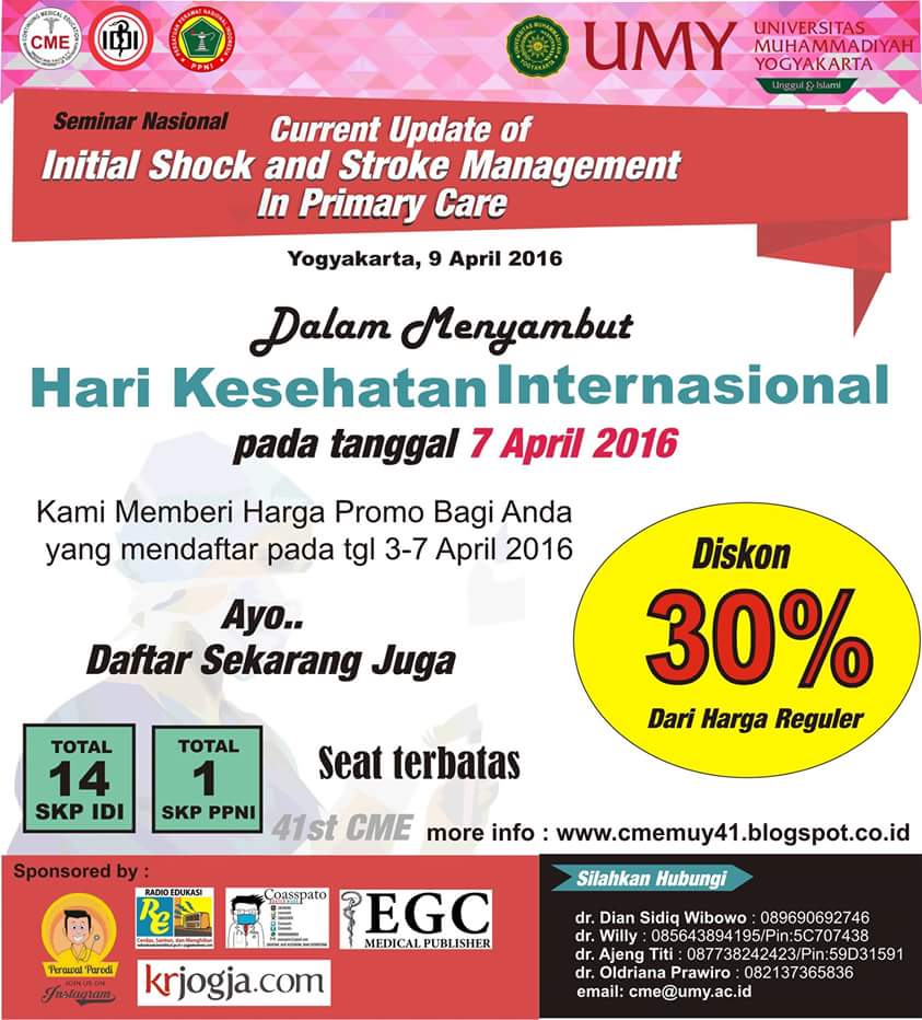 Jelang Hari Kesehatan Internasional ada promo menarik! yuuk buruan daftar. Kuota terbatas! <a href="/KRjogjadotcom/">Kedaulatan Rakyat</a> <a href="/UMYogya/">UMY</a>