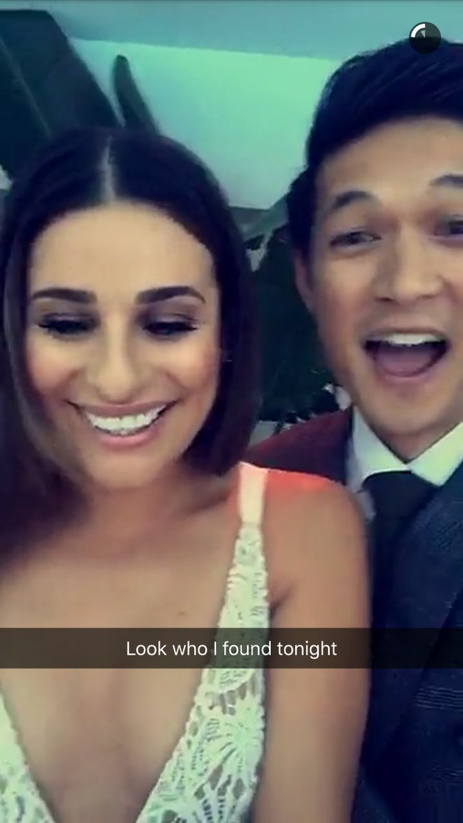 Harry Shum Jr posted this video with Lea on his snapchat account... leamichele-news.tumblr.com/post/142152945…