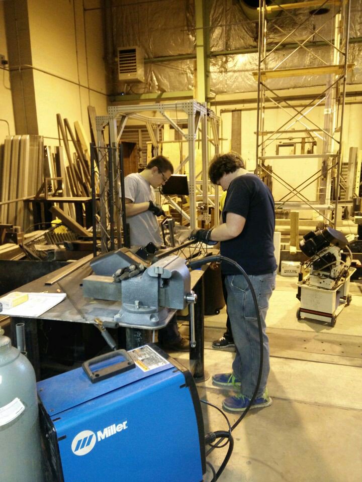 PSU_SteelBridge's tweet photo. Another long day, but we got alot acomplished! We are nearing the finishing line! #psu #weare #WeldOn https://t.co/EBppnMdYsc