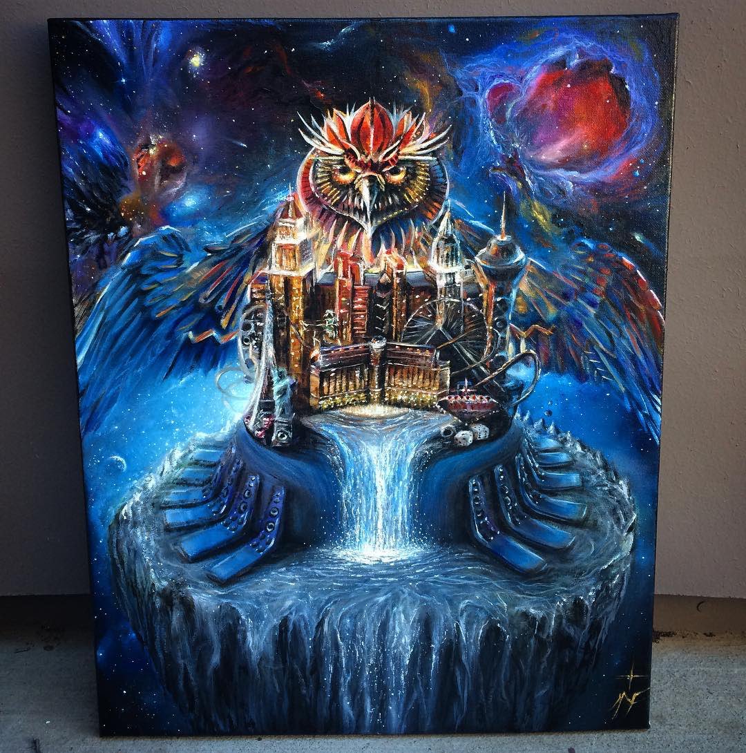 EDC-inspired oil painting by @TurntTasha 🎨😎🙌#HeadlinerHighlights #InsomniacFamily
