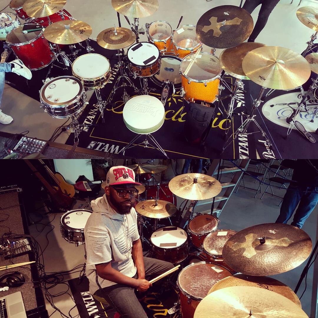 TrexistCymbals's tweet photo. @wes_gotmyownsound set and ready to go tonight. #TrexistCymbalsUSA https://t.co/UQCCk3MS7p