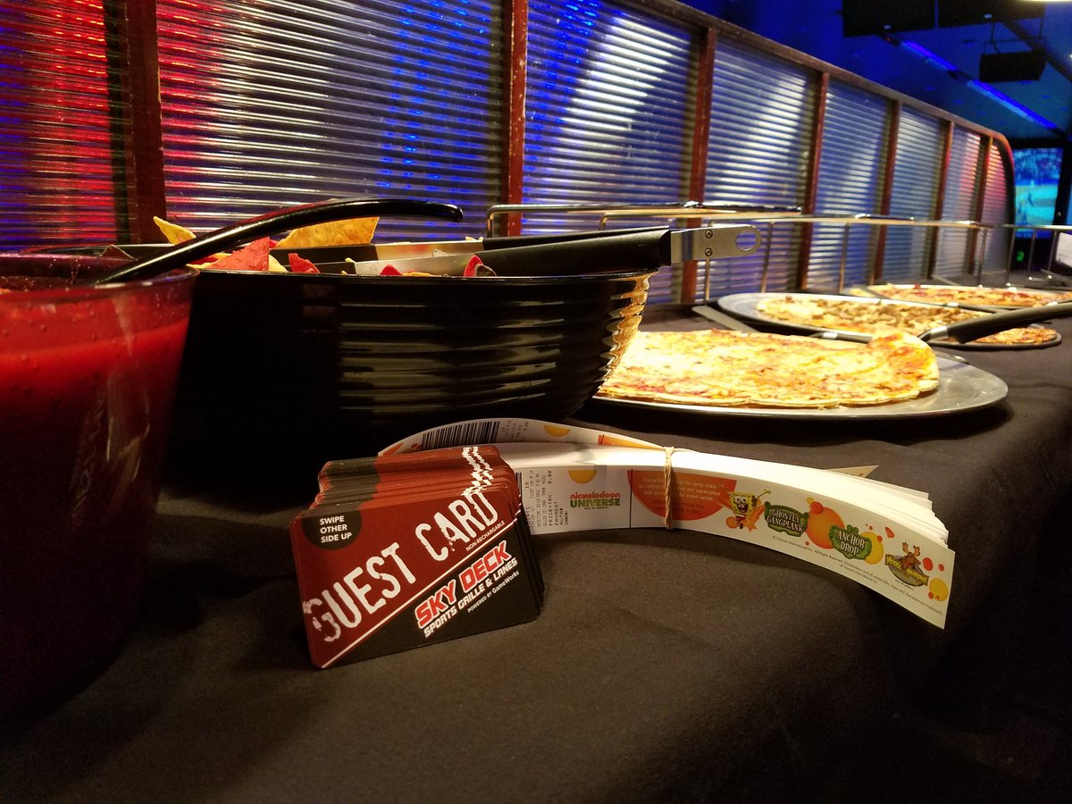 What a spread and fun for us! Bowling, games and food!