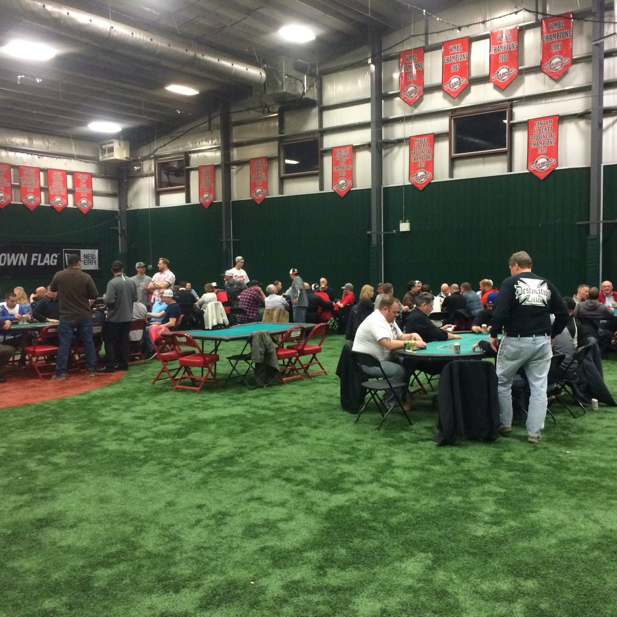 DawgsAcademy's tweet photo. The third in a row Jerry Bender Poker extravaganza going down at Duvernay fieldhouse right now! #raisingfun https://t.co/EKHOk7iq6P