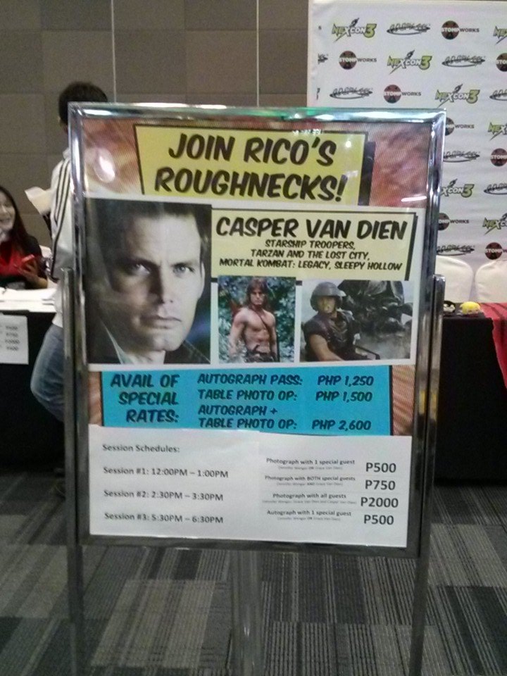 nexconph's tweet photo. Join Rico's Roughnecks! Get to meet @CasperVanDien here at #NexCon3. Don't miss this chance! https://t.co/7IcnkP4ZlP