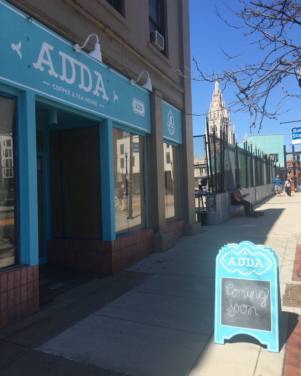 addacoffeehouse's tweet photo. We are wrapping up construction. Count down is on!! More details r coming soon! #addatime #timeforadda #letshaveadda https://t.co/G41rCYIEVh