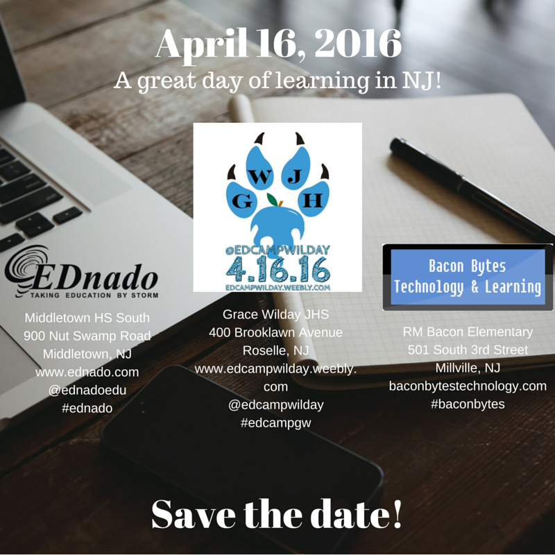 sarahdateechur's tweet photo. Check out a great day of learning in NJ! #ednado #edcampwilday #baconbytes #njea #njed https://t.co/GoYPSp2Ijl