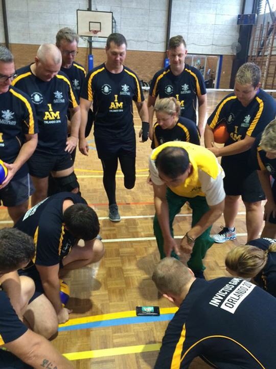 RSL_Australia's tweet photo. Australian team training session for seated volleyball one of nine sports played @InvictusOrlando https://t.co/mkHo7X1JbG