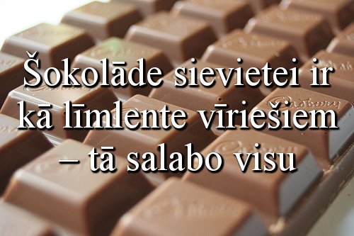 Šokolāde..