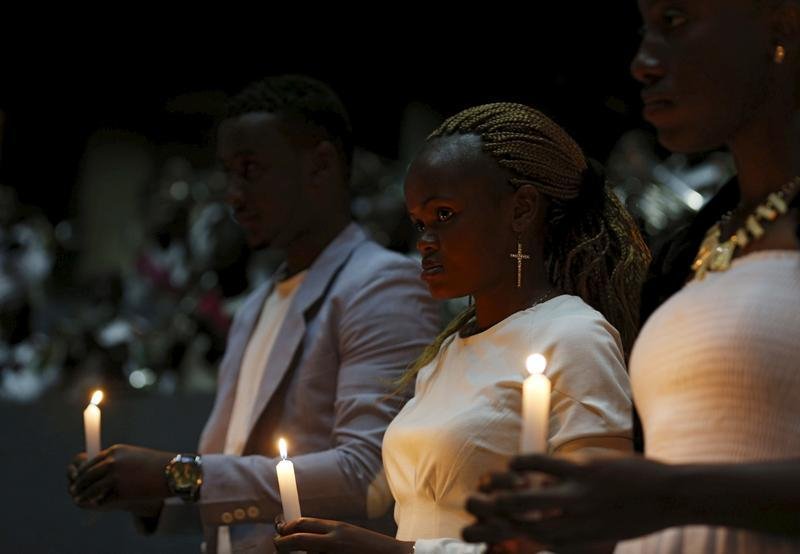 ReutersAfrica's tweet image. Students of #Garissa and survivors of the gunmen attack mark the first anniversary in #Kenya's capital April 2