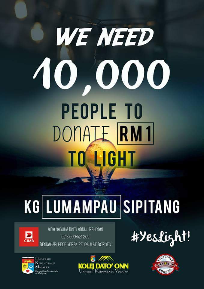ppbofficials's tweet photo. Salam semuanya! Sdhkah anda menderma bagi #ppbyeslight ?? Dermalah sekarang, hanya rm1! Make a difference #UKMpride https://t.co/K7BbIxSUyD