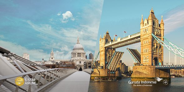 IndonesiaGaruda's tweet photo. Which one would be the first place you visit when you're in London; Millenium Bridge or Tower Bridge? https://t.co/yw4VdNnx9J