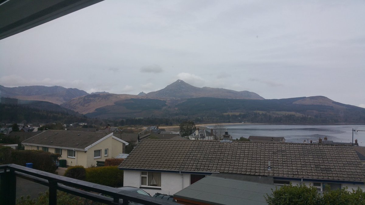 GaryGaz247's tweet photo. Room with a view!  Isle of Arran holiday
(Combined with a customers espresso service)#noescape. @myrtleespresso https://t.co/61SNU5d3eM