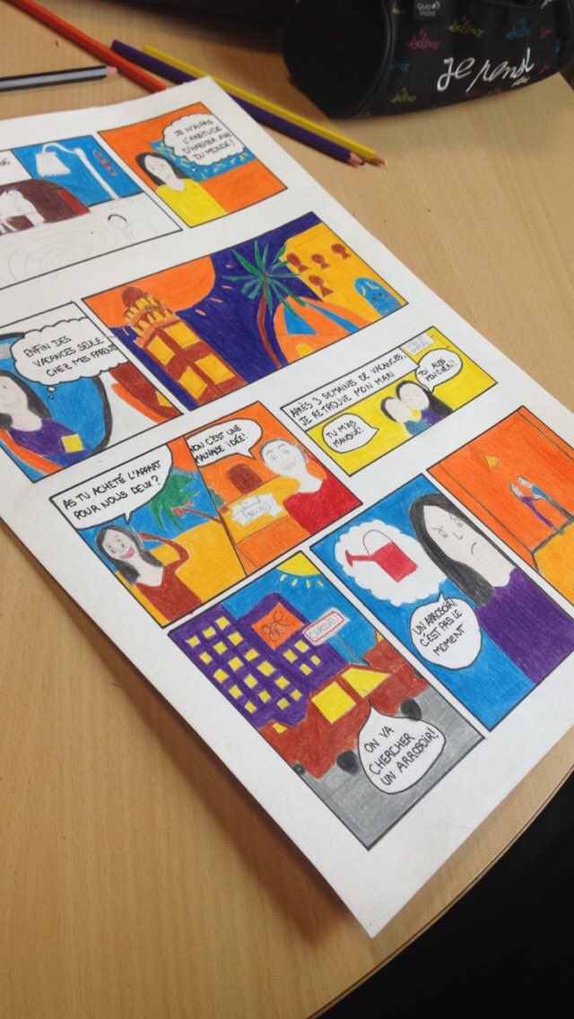 lisa_litso1's tweet photo. Notre planche de BD est terminé. Nous avons hâte d'être lundi soir pour la présenter à l'exposition. #stfbds24 https://t.co/OCANDRTIzJ