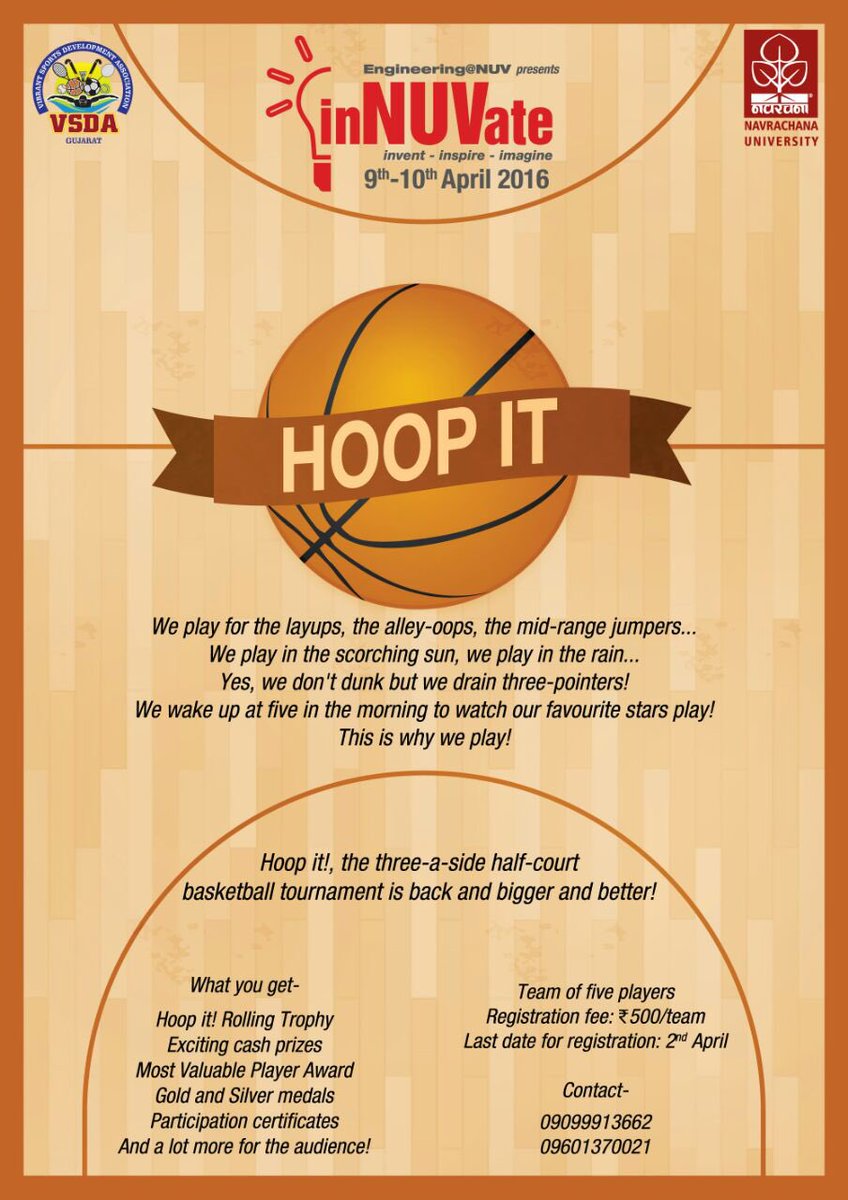 harsh_oneone's tweet photo. A 3-a-side half court basketball tournament! @NavrachanaUni Call or whatsapp for more inquiry. #hoopit https://t.co/Efri5SY9Kv