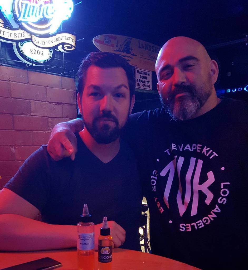 TheVapeKit's tweet photo. #coilandcloud x @hundredthsvapejuice in the house at the sandbar upland. #familia 
#thevapekit #coilandcloud #inres… https://t.co/3NC6eJMgRp