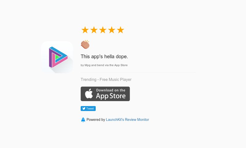 👏 This app's hella dope." launchkit.io/reviews/wjfjn2…