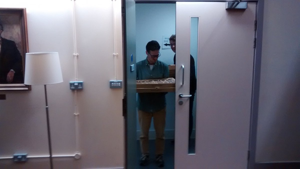 samson_asher's tweet photo. Social time at #medsintnt16 1.5m of pizza! @LotteElton  @beneder @LaythHanbali @LisaMurphy107 @BethThomas1990 https://t.co/JHNSMpFm4c