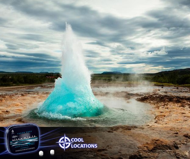 Ultramintz's tweet photo. The Strokkur geyser is surprisingly punctual: it erupts every 4-8 minutes, blasting water 40m high. #CoolLocations https://t.co/QpHqNVH51L